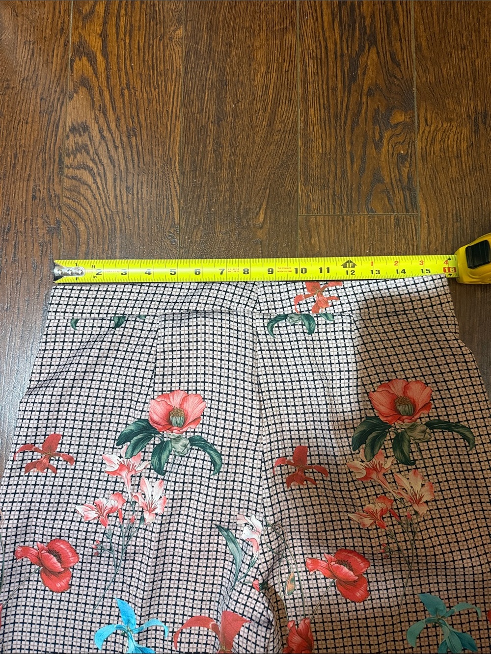 Zara Floral-Print Wide Leg Pants in Pink, Coral & Teal Size Large - Picture 9 of 13